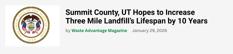 Screenshot of Article Promotion from Waste Advantage Magazine